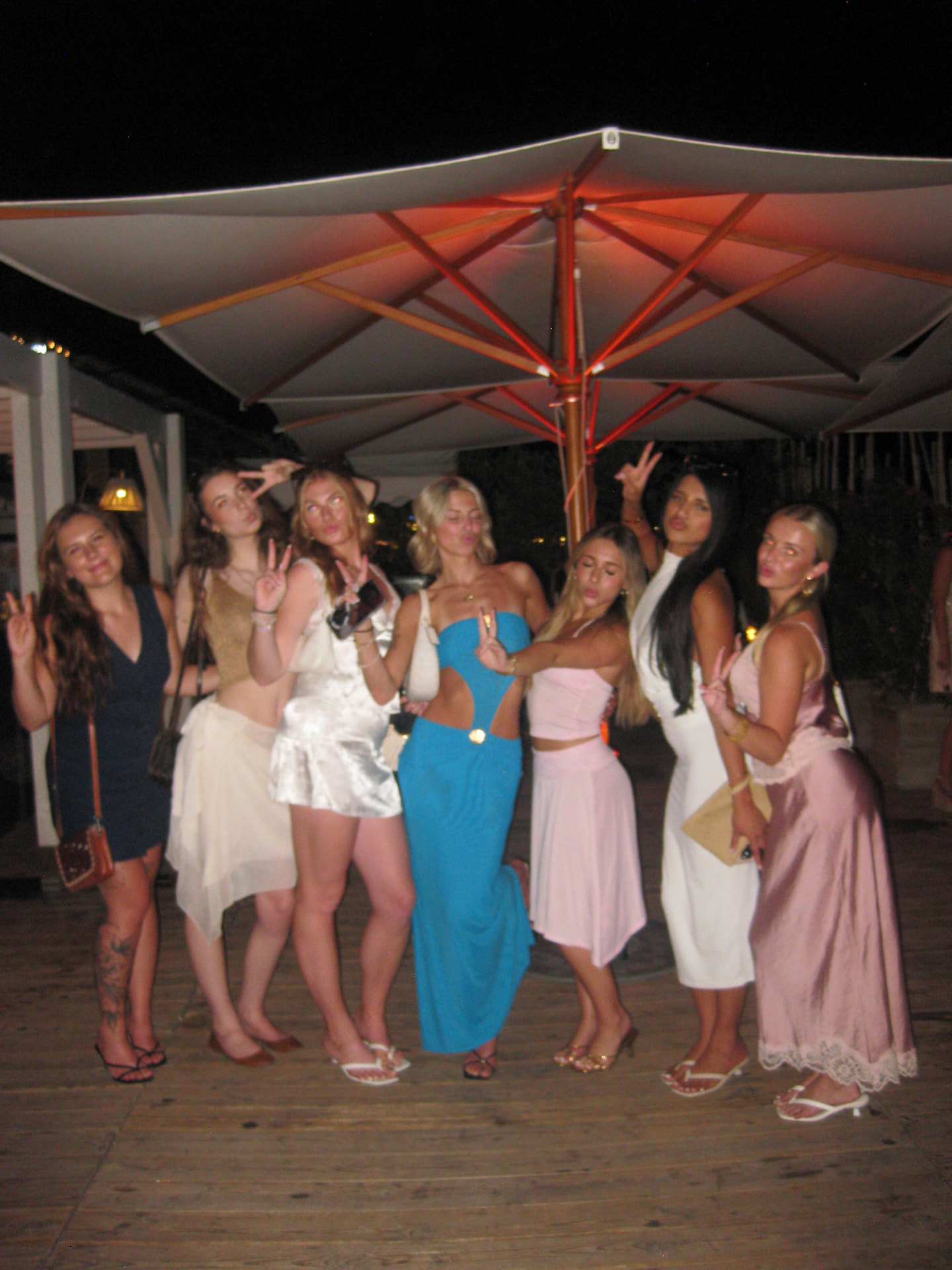 Friends out together in the evening