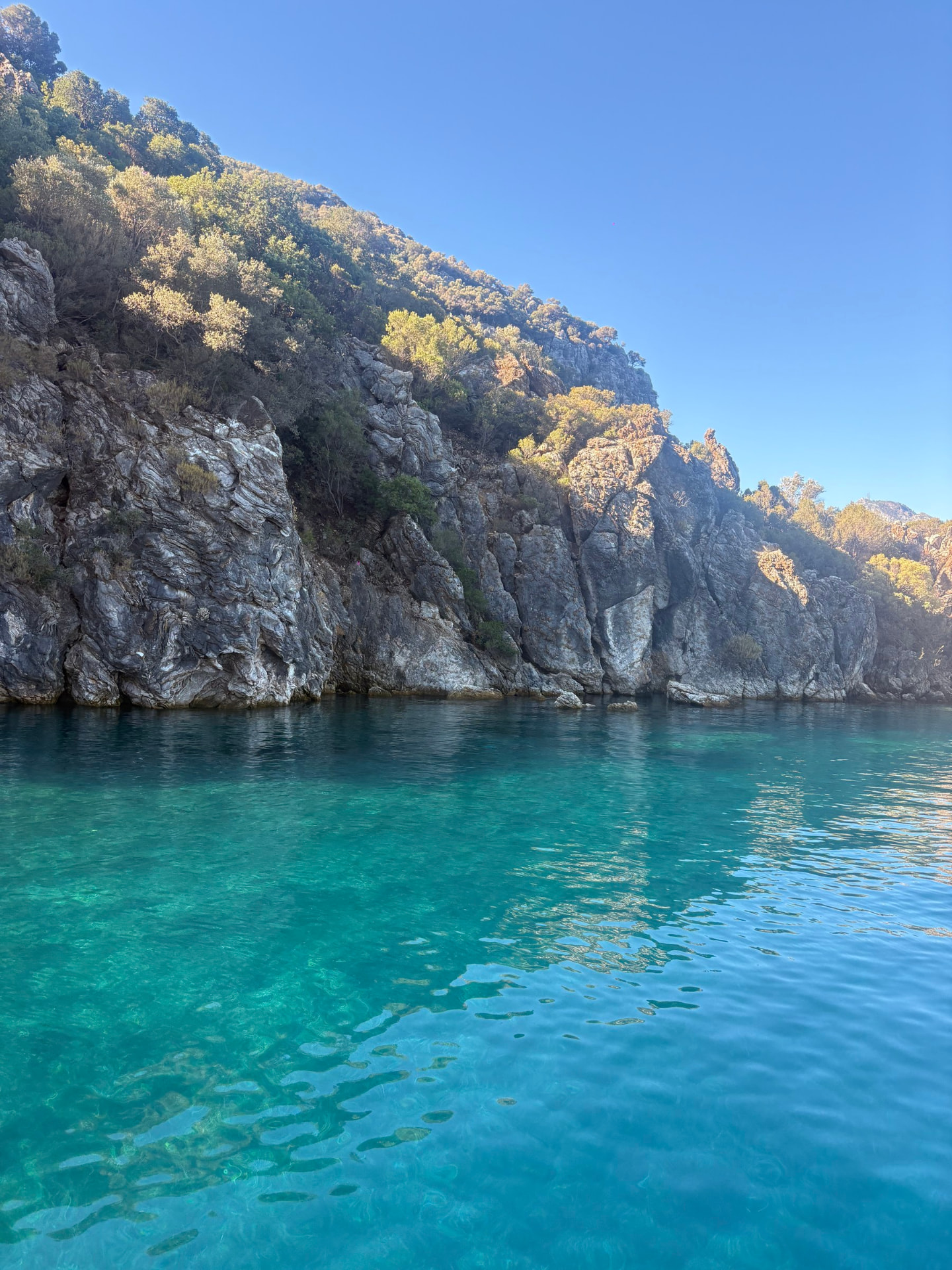 A turquoise swimming cove
