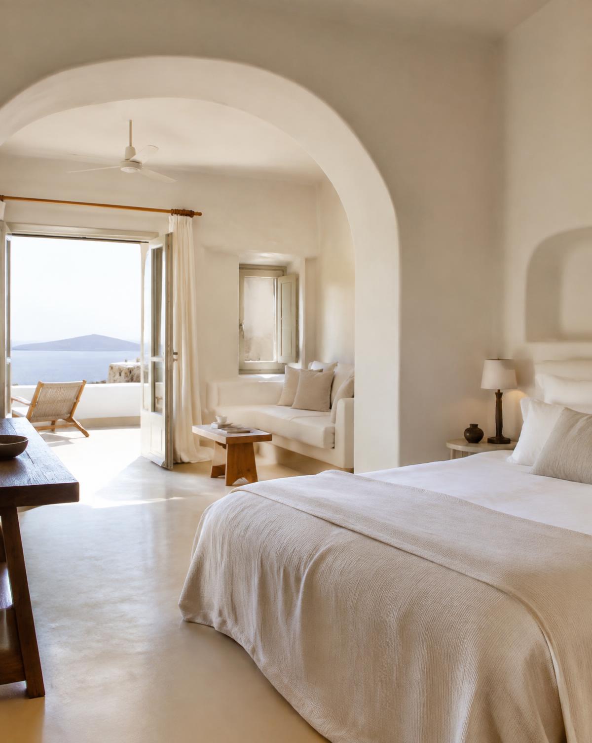 A bright whitewashed island stay